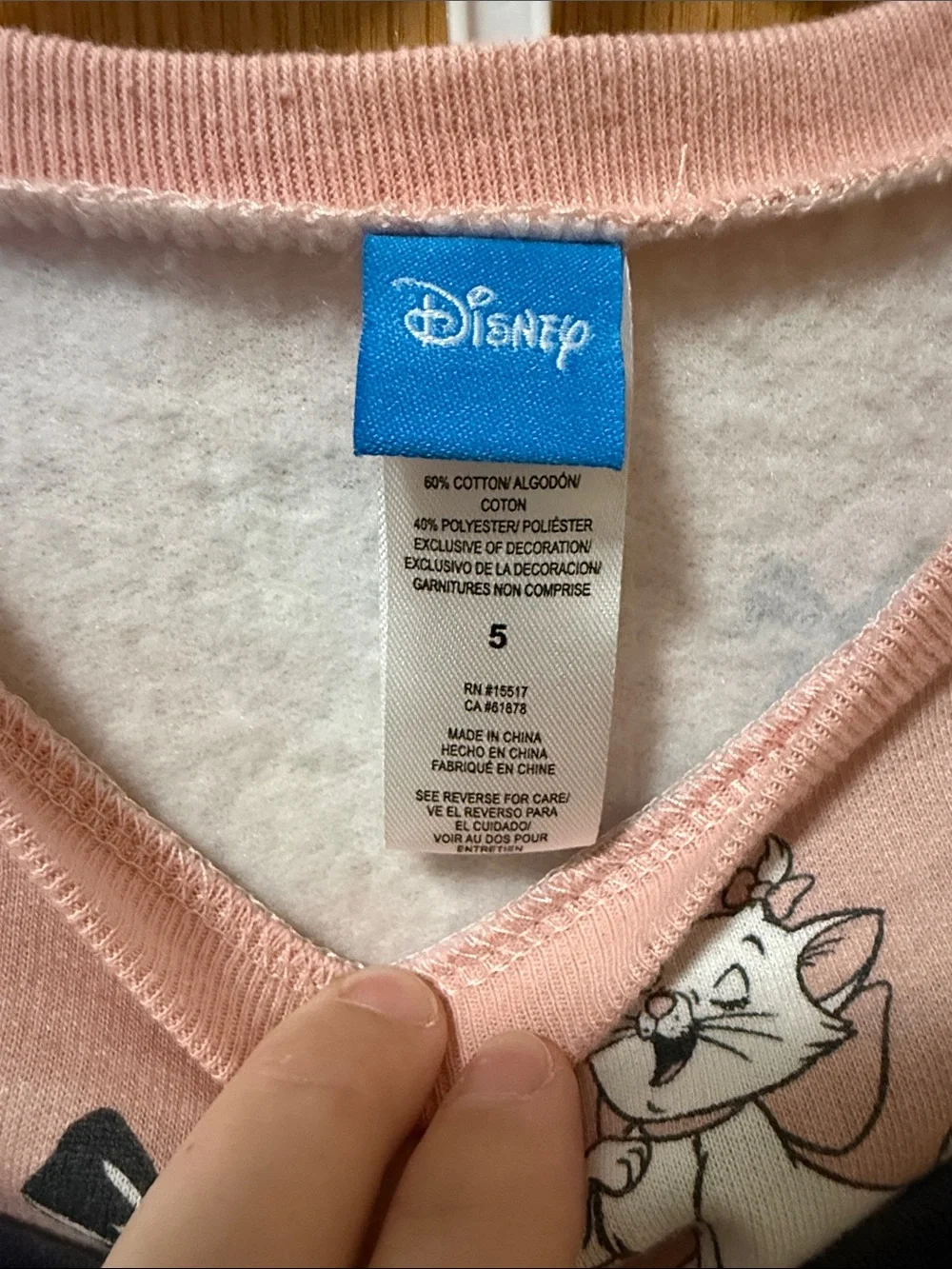 Disney Aristocats Marie Outfit size 5